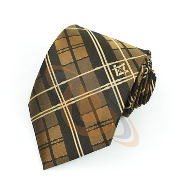 Masonic Scottish rite Rose Croixe Tie Square Compass & G Brown Unique_Regalia